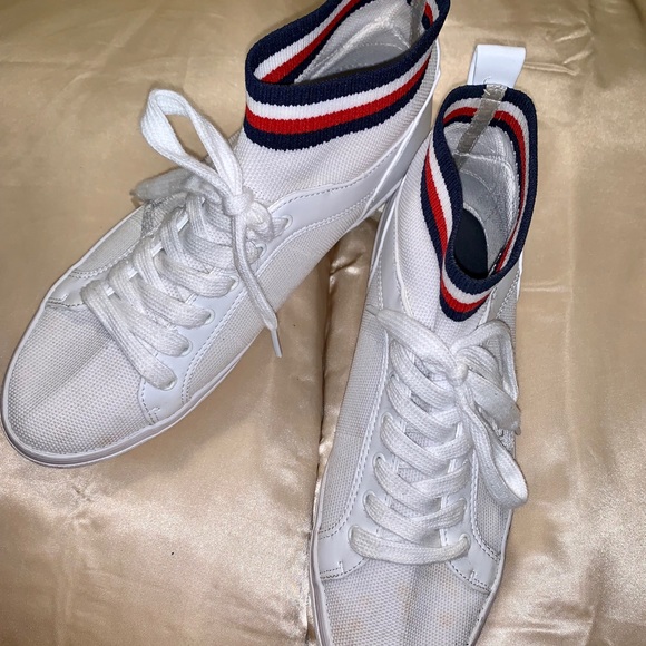 tommy hilfiger stripe knit trainers